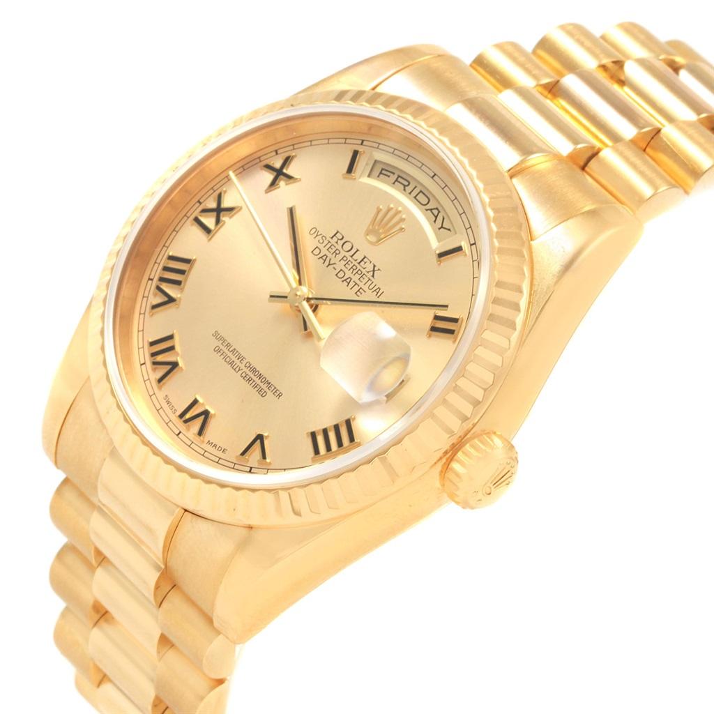 Rolex President Day Date 18 Karat Yellow Gold Men's Watch 118238 3