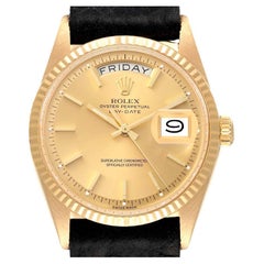 Rolex Montre President Day-Date en or jaune 18 carats vintage pour hommes 1803