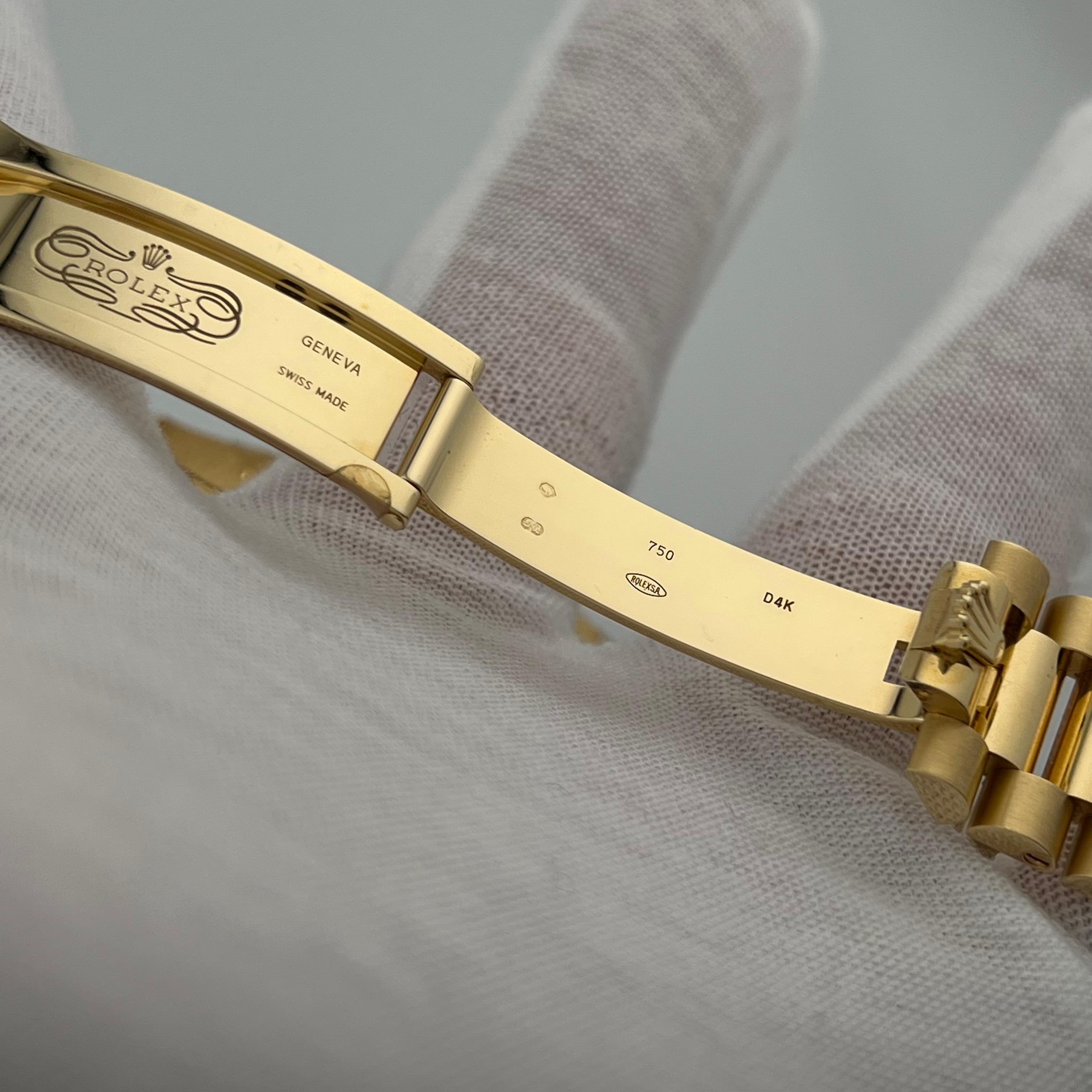 Rolex President Day Date 228238 40mm Black Baguette Diamond 18K Gold w/ STICKERS For Sale 3