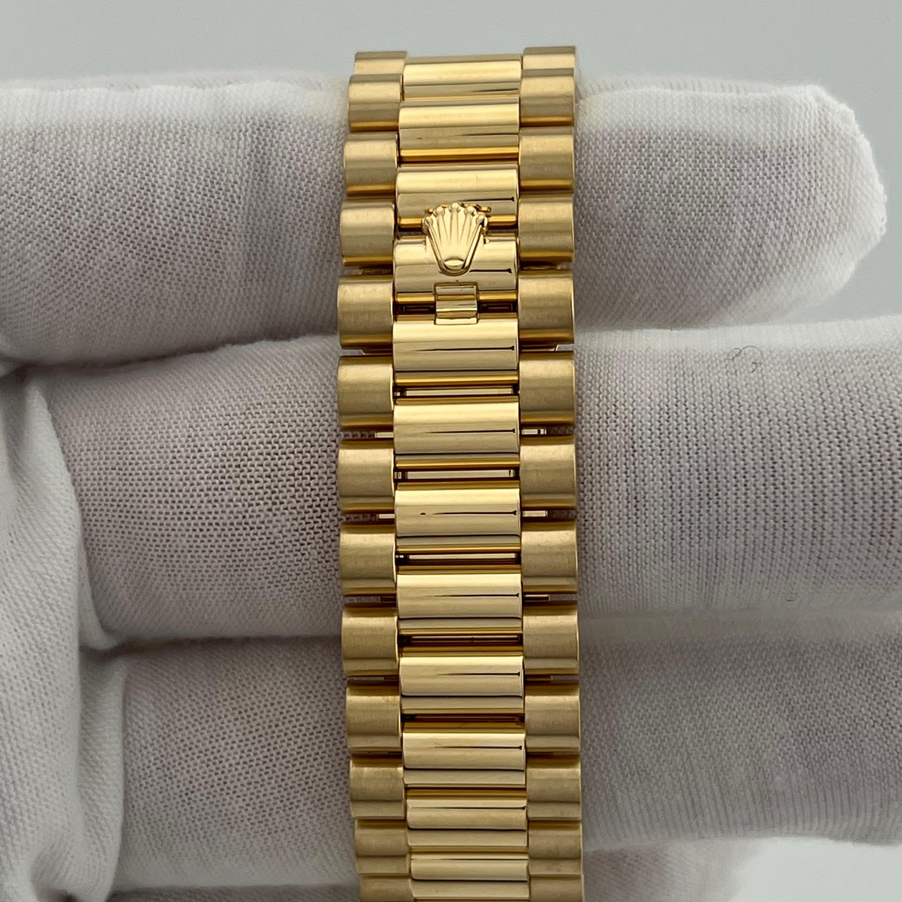 Rolex President Day Date 228238 Black Motif Dial 18k Yellow Gold Box Papers 40mm 6