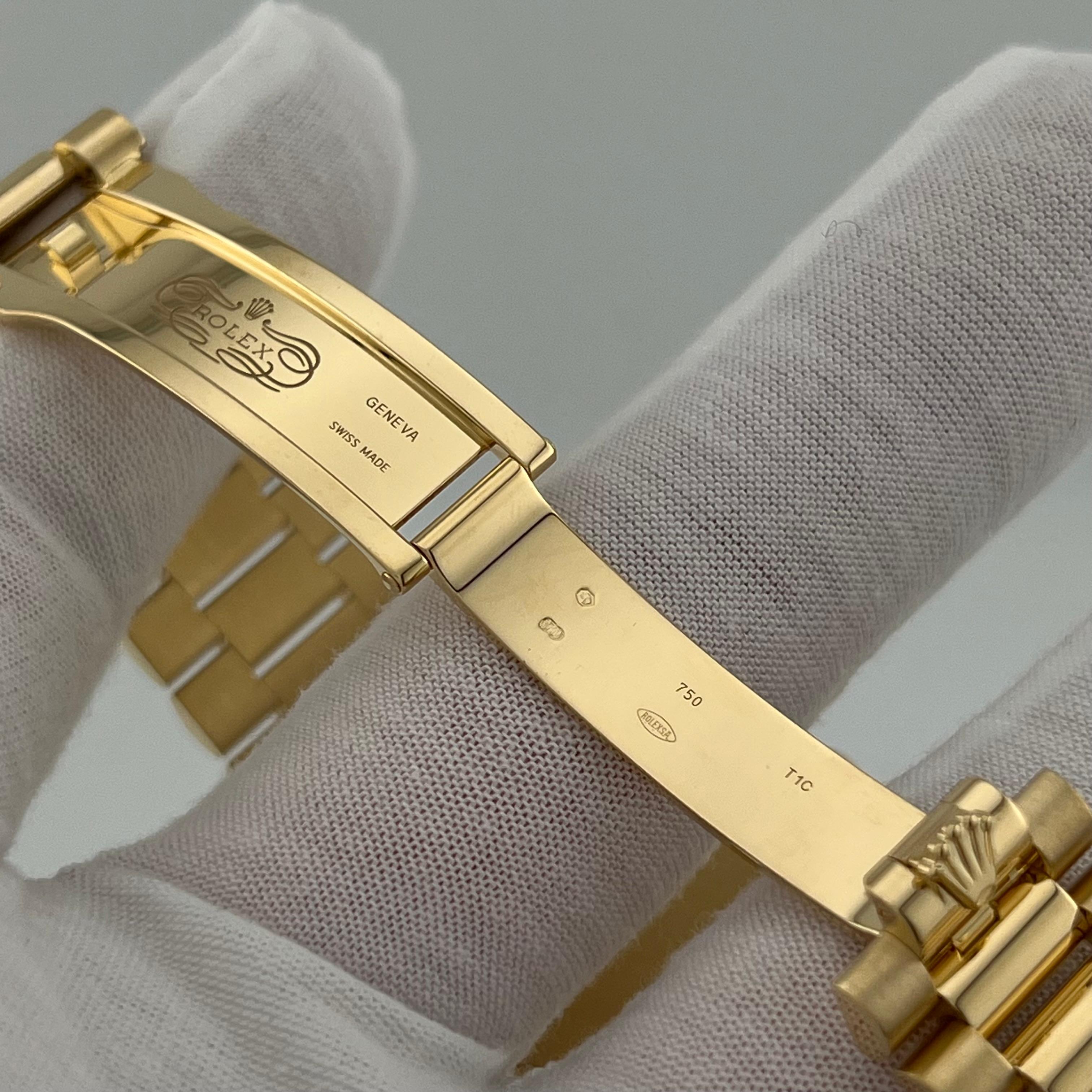 Rolex President Day Date 228238 Black Motif Dial 18k Yellow Gold Box Papers 40mm 7