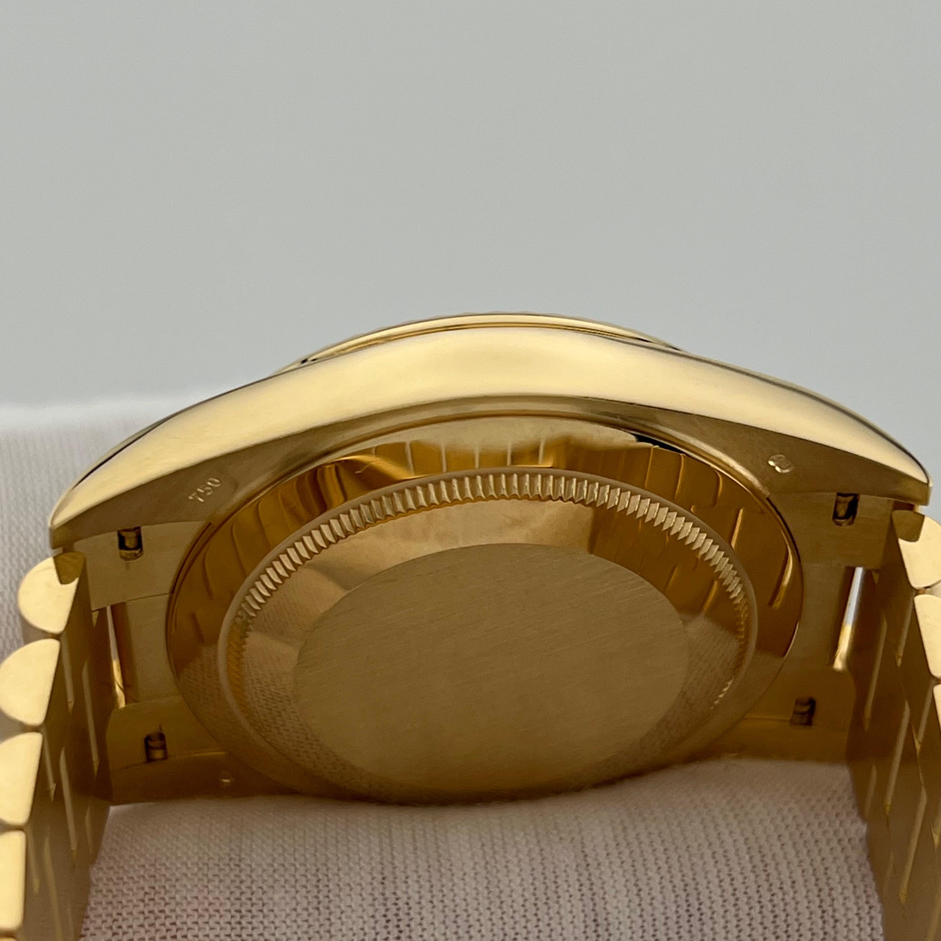 Rolex President Day Date 228238 Black Motif Dial 18k Yellow Gold Box Papers 40mm 3