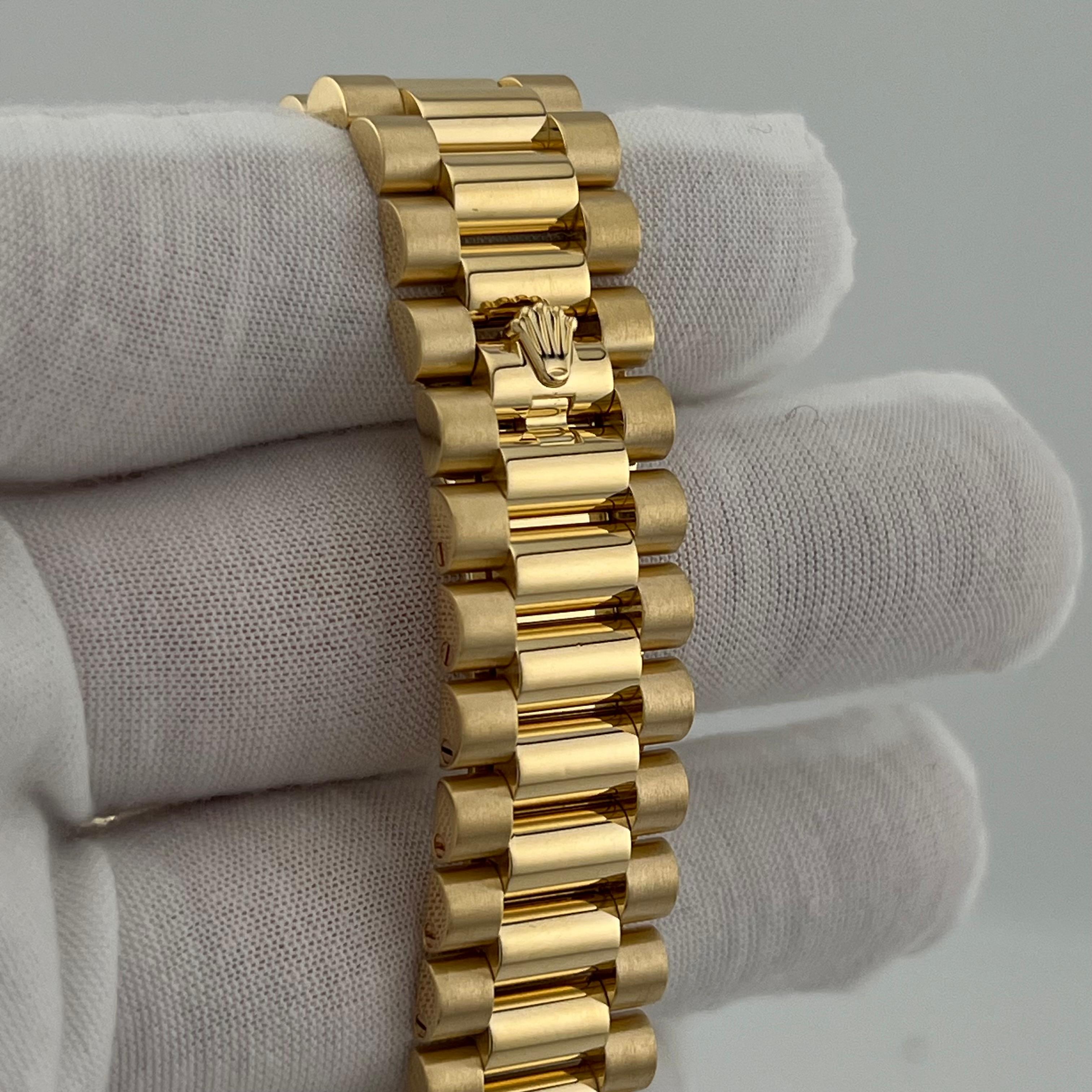 Rolex President Day Date 228238 Black Motif Dial 18k Yellow Gold Box Papers 40mm 4