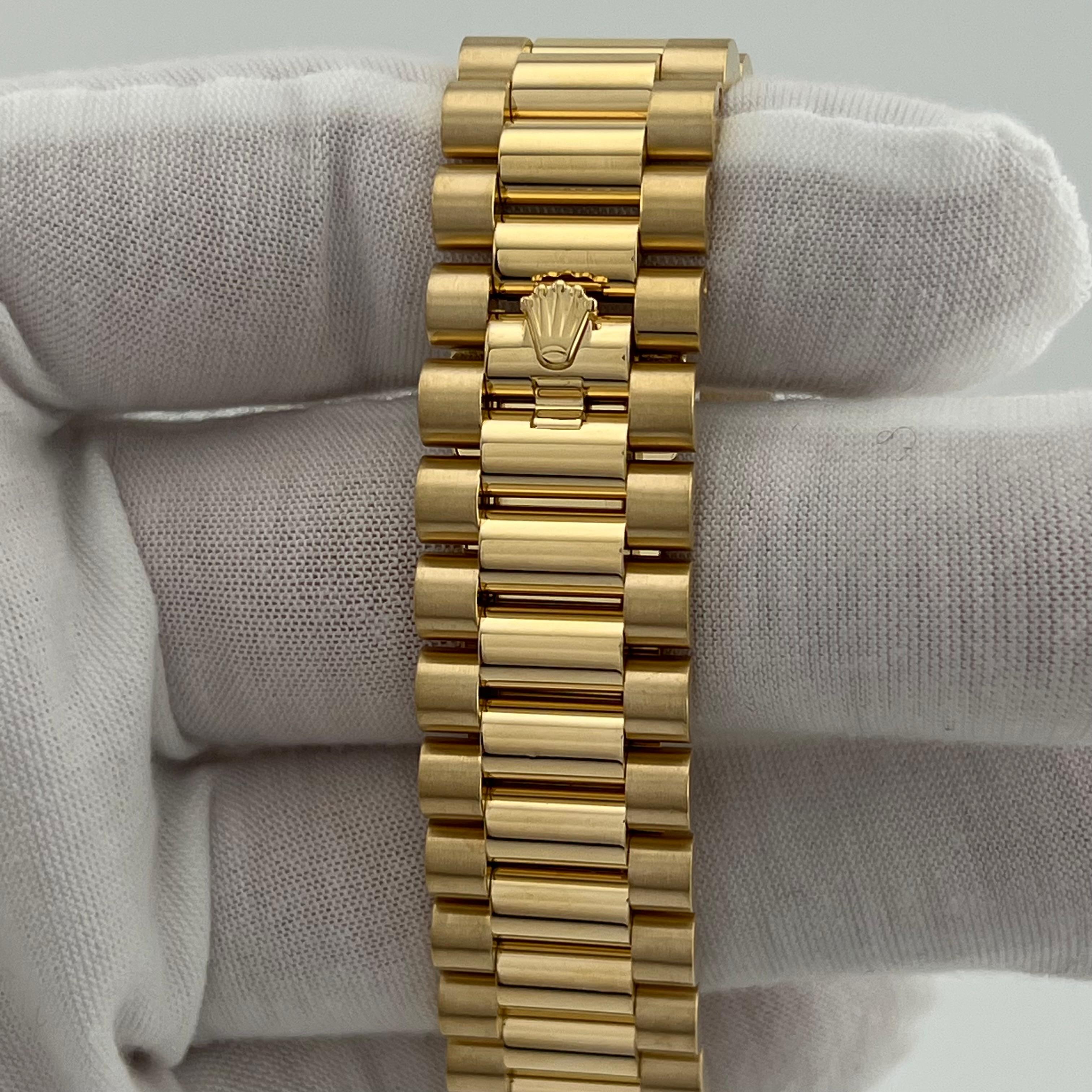 Rolex President Day Date 228238 Black Motif Dial 18k Yellow Gold Box Papers 40mm 5