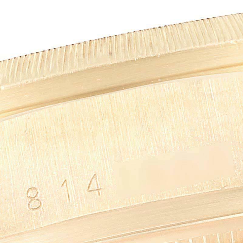 Rolex President Day-Date 36 Yellow Gold Bark Finish Men's Watch 18078 In Excellent Condition For Sale In Atlanta, GA