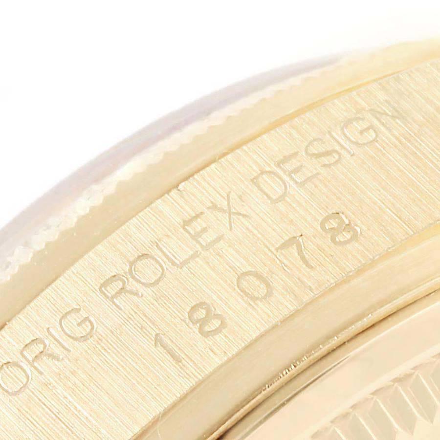Rolex President Day-Date 36 Yellow Gold Bark Finish Men's Watch 18078 For Sale 1
