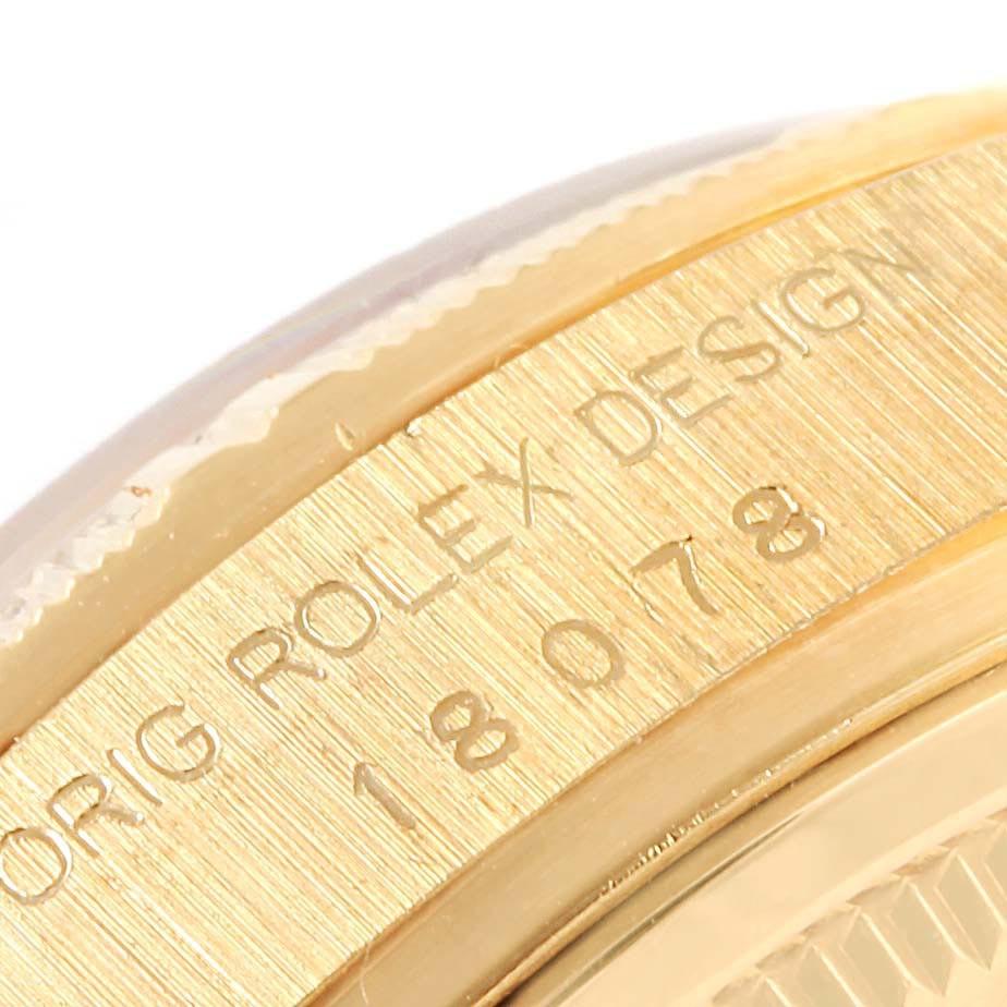 Rolex President Day-Date 36 Yellow Gold Bark Finish Men's Watch 18078 6