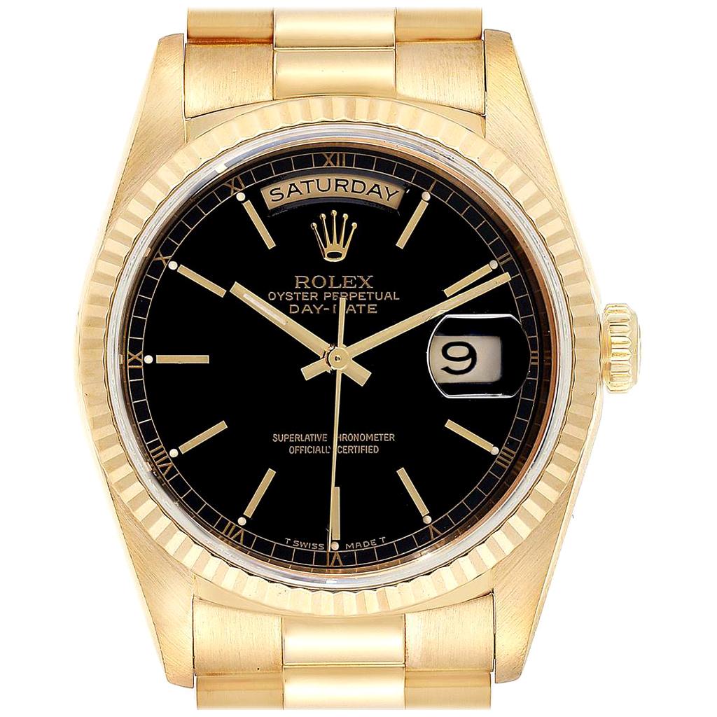 rolex 18238 black dial