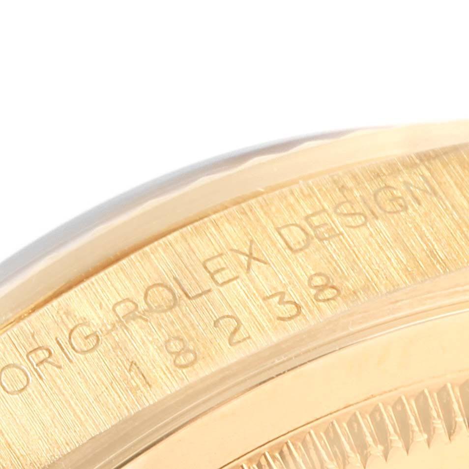 Rolex President Day-Date 36 Yellow Gold Black Diamond Dial Watch 18238 3