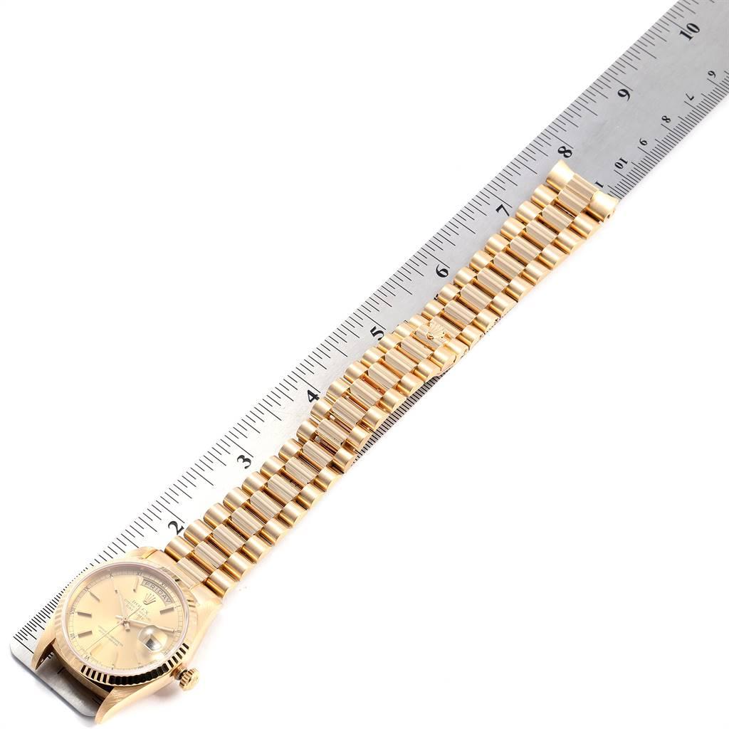 Rolex President Day-Date 36 Yellow Gold Champagne Dial Men's Watch 18238 For Sale 7