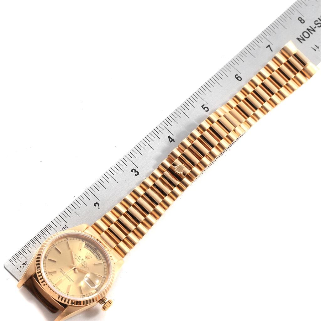 Rolex President Day-Date 36 Yellow Gold Champagne Dial Men's Watch 18238 9
