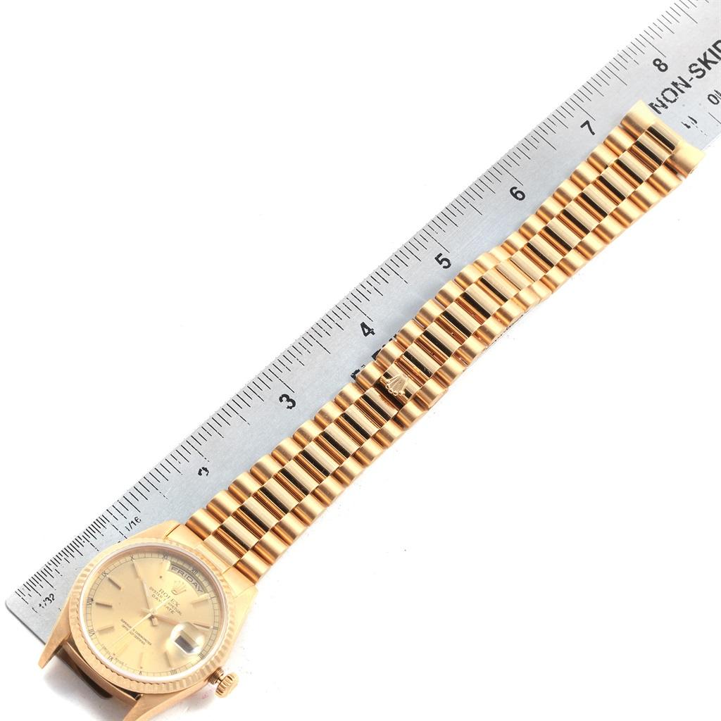 Rolex President Day-Date 36 Yellow Gold Champagne Dial Men’s Watch 18238 For Sale 9