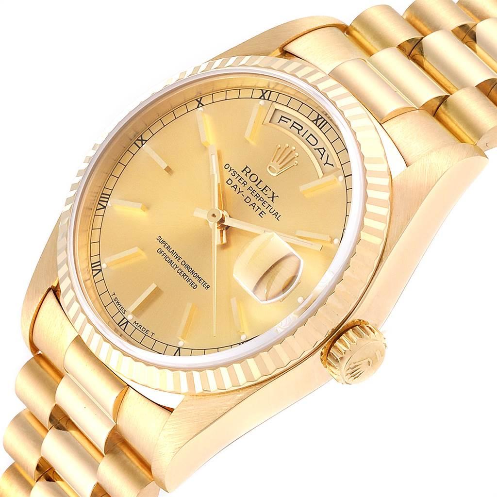 Rolex President Day-Date 36 Yellow Gold Champagne Dial Men’s Watch 18238 1
