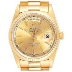 Rolex President Day-Date 36 Yellow Gold Champagne Dial Men’s Watch 18238