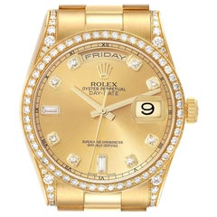Rolex President Day-Date 36 Gelbgold Diamant-Herrenuhr 118388