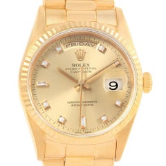 Rolex President Day-Date 36 Yellow Gold Diamond Men’s Watch 18238