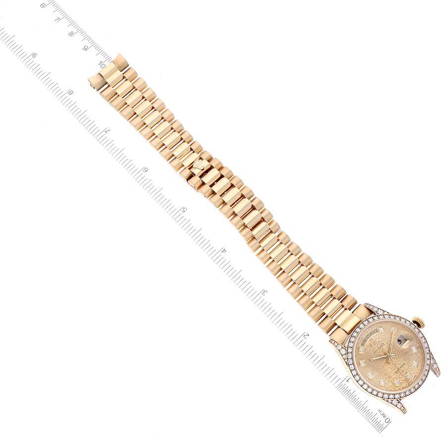 Rolex President Day-Date 36 Yellow Gold Diamond Mens Watch 18388 Box Papers 4