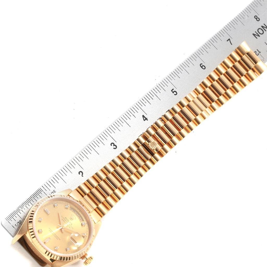Rolex President Day-Date 36 Yellow Gold Diamonds Men's Watch 18238 For Sale 9
