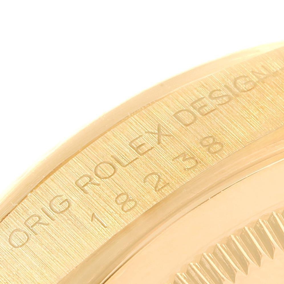 Rolex President Day-Date 36 Yellow Gold Diamonds Men's Watch 18238 For Sale 6