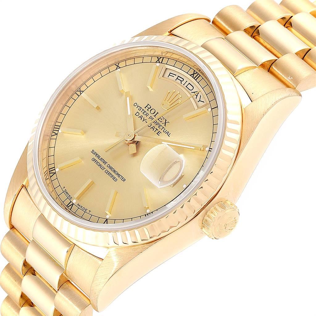 Rolex President Day-Date 36 Yellow Gold Men’s Watch 18238 Box Papers 1