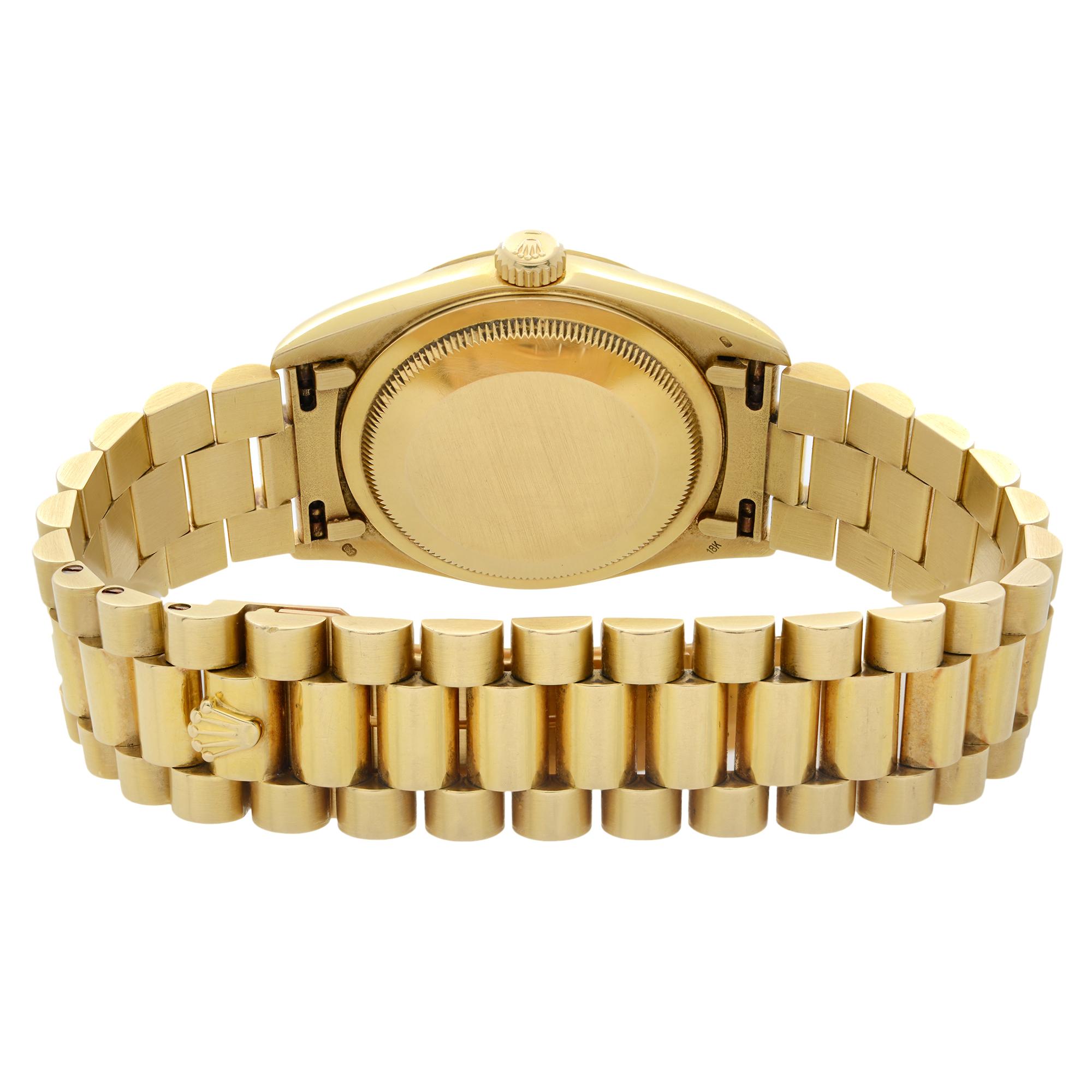 Rolex President Day-Date 18K Yellow Gold Diamond Dial Mens Watch 18238 1