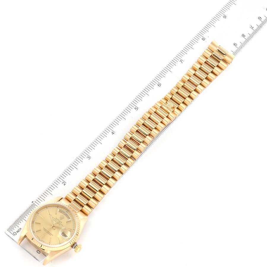 Rolex President Day-Date 18k Yellow Gold Mens Watch 18038 For Sale 5