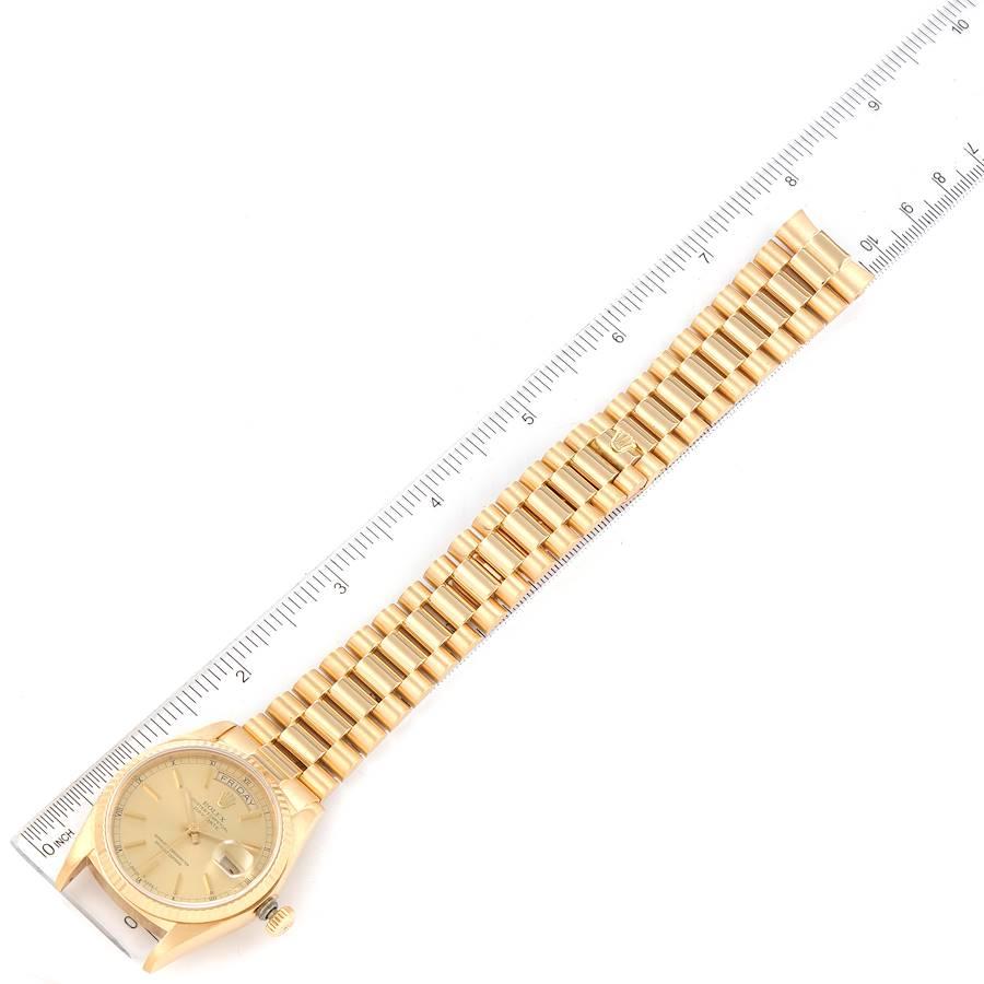 Rolex President Day-Date Yellow Gold Champagne Dial Mens Watch 18038 3