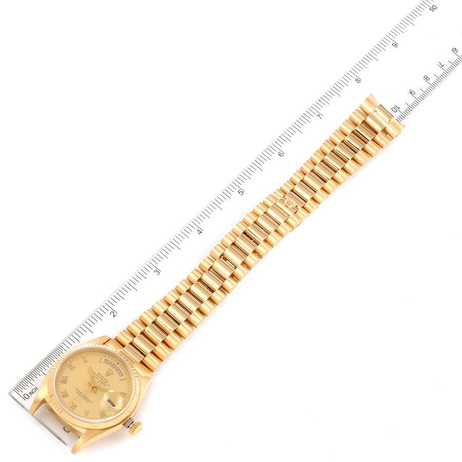 Rolex President Day-Date Yellow Gold Champagne Dial Mens Watch 18038 For Sale 4