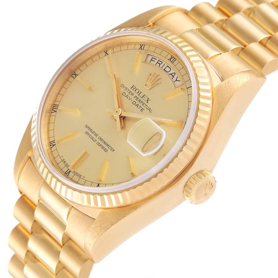 rolex day date gold champagne dial