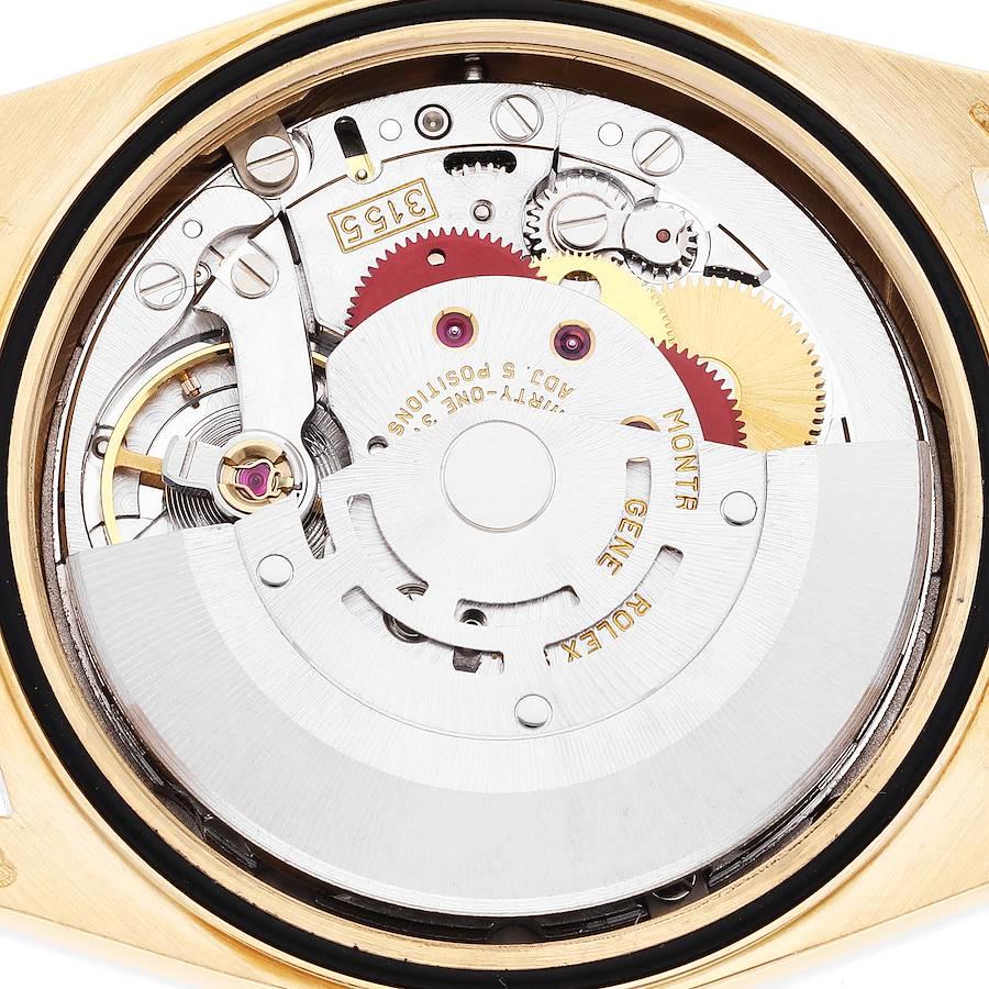Rolex President Day-Date 36mm Gelbgold Diamant-Zifferblatt Herrenuhr 18238 im Angebot 5