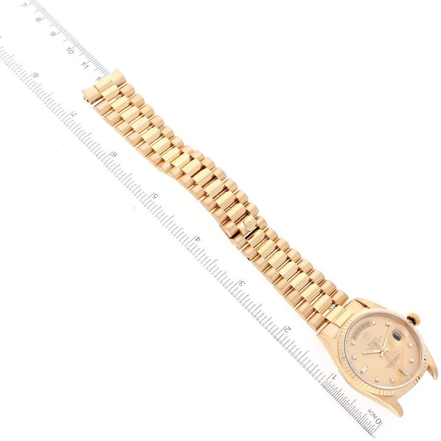 Rolex President Day-Date Yellow Gold Diamond Mens Watch 18238 5