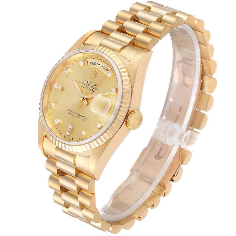 Rolex President Day-Date Yellow Gold Diamond Men's Watch 18238 1