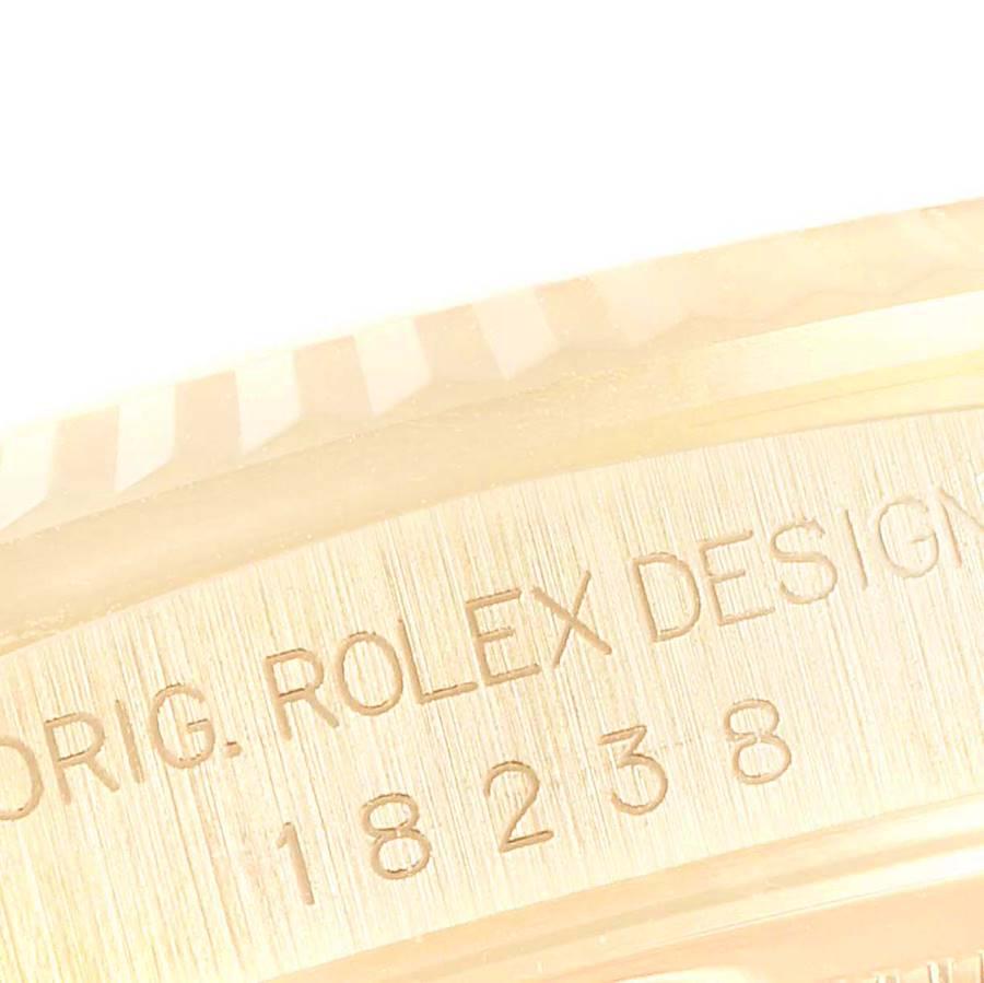 Men's Rolex President Day-Date Yellow Gold Diamond Mens Watch 18238 For Sale
