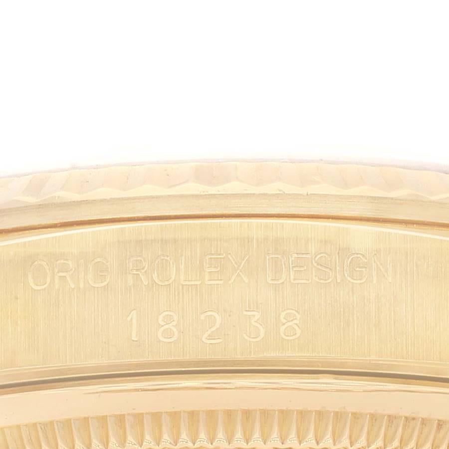 Rolex President Day-Date Gelbgold Diamant-Herrenuhr 18238 im Angebot 4
