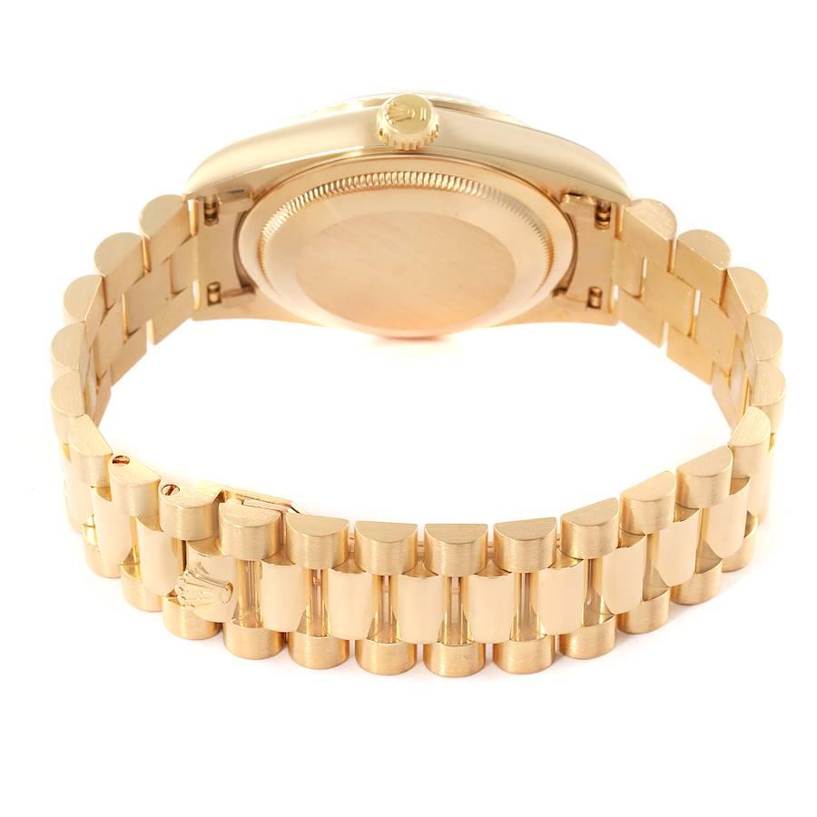 Rolex President Day-Date Gelbgold Diamant-Herrenuhr 18238 im Angebot 6