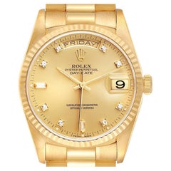 Rolex President Day-Date Gelbgold Diamant-Herrenuhr 18238