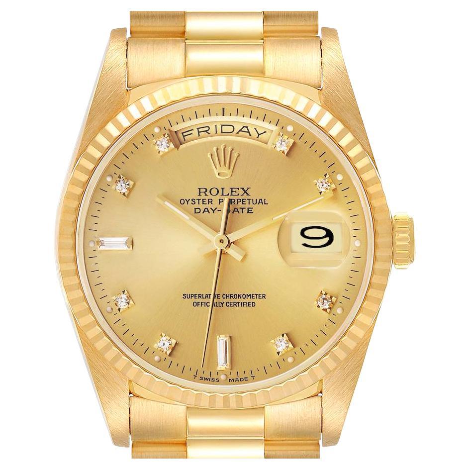 Rolex President Day Date 36 18 Karat Yellow Gold Men’s Watch 18238 Box ...