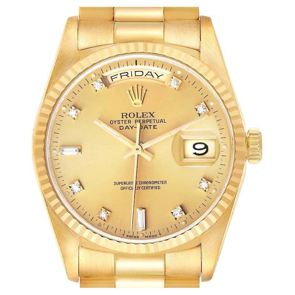 Men's Gold Rolex President Day-Date Watch 18238 at 1stDibs