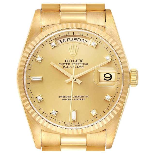 Rolex Day Date Yellow Gold, Model Number 18238, Registered 1988 For ...