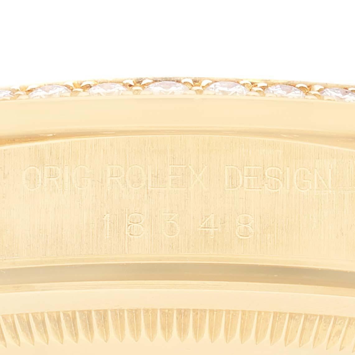 Rolex President Day Date 36mm Gelbgold Diamant-Herrenuhr 18348 3