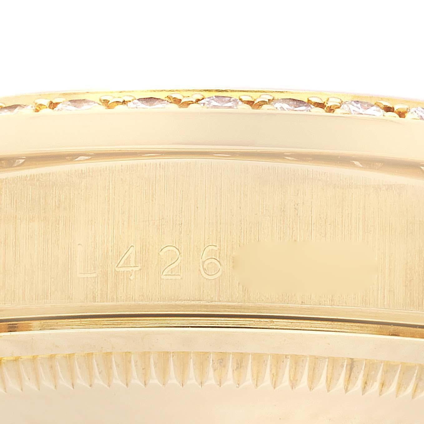 Rolex President Day Date 36mm Yellow Gold Diamond Mens Watch 18348 3