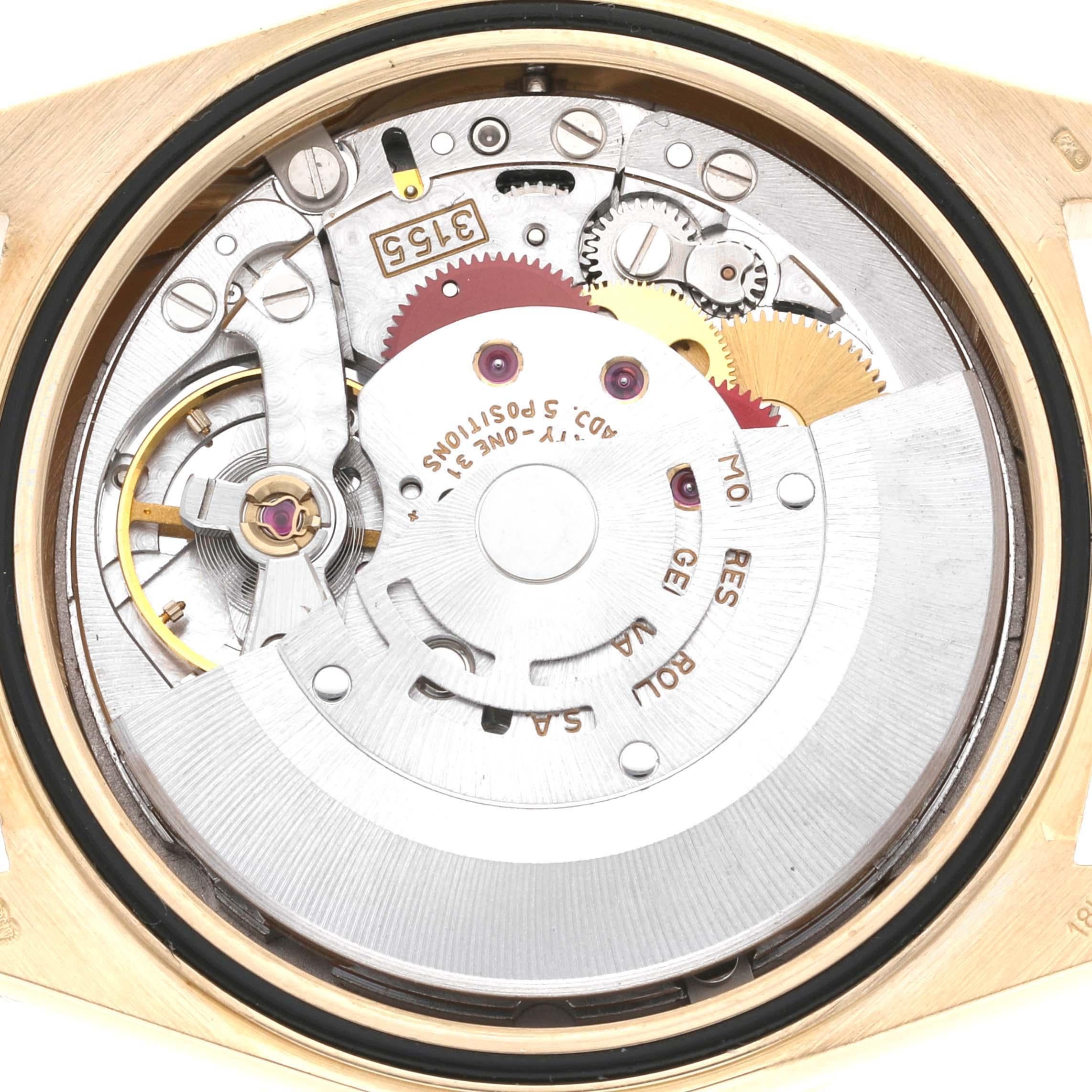 Rolex Montre President Day Date en or jaune et diamants de 36 mm pour hommes 18348 en vente 3
