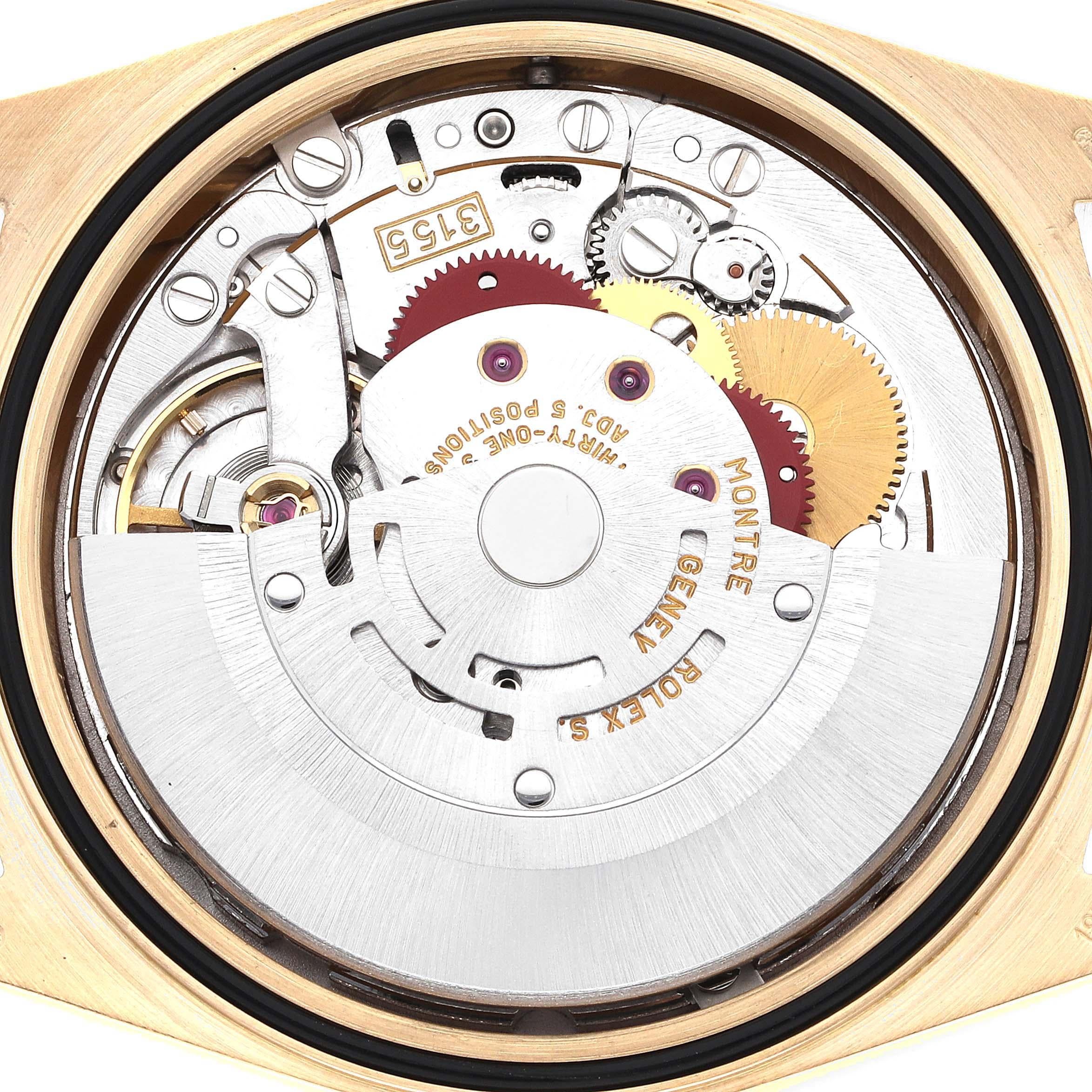 Rolex Montre President Day Date en or jaune et diamants de 36 mm pour hommes 18348 en vente 4