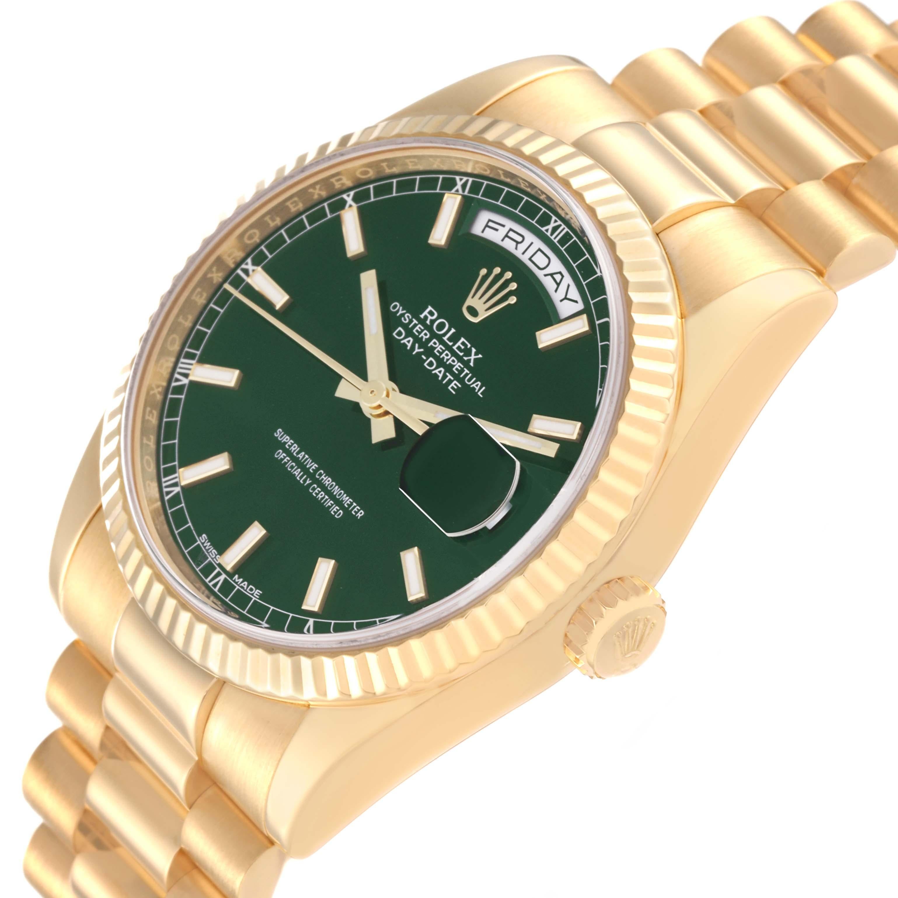 men's green face rolex