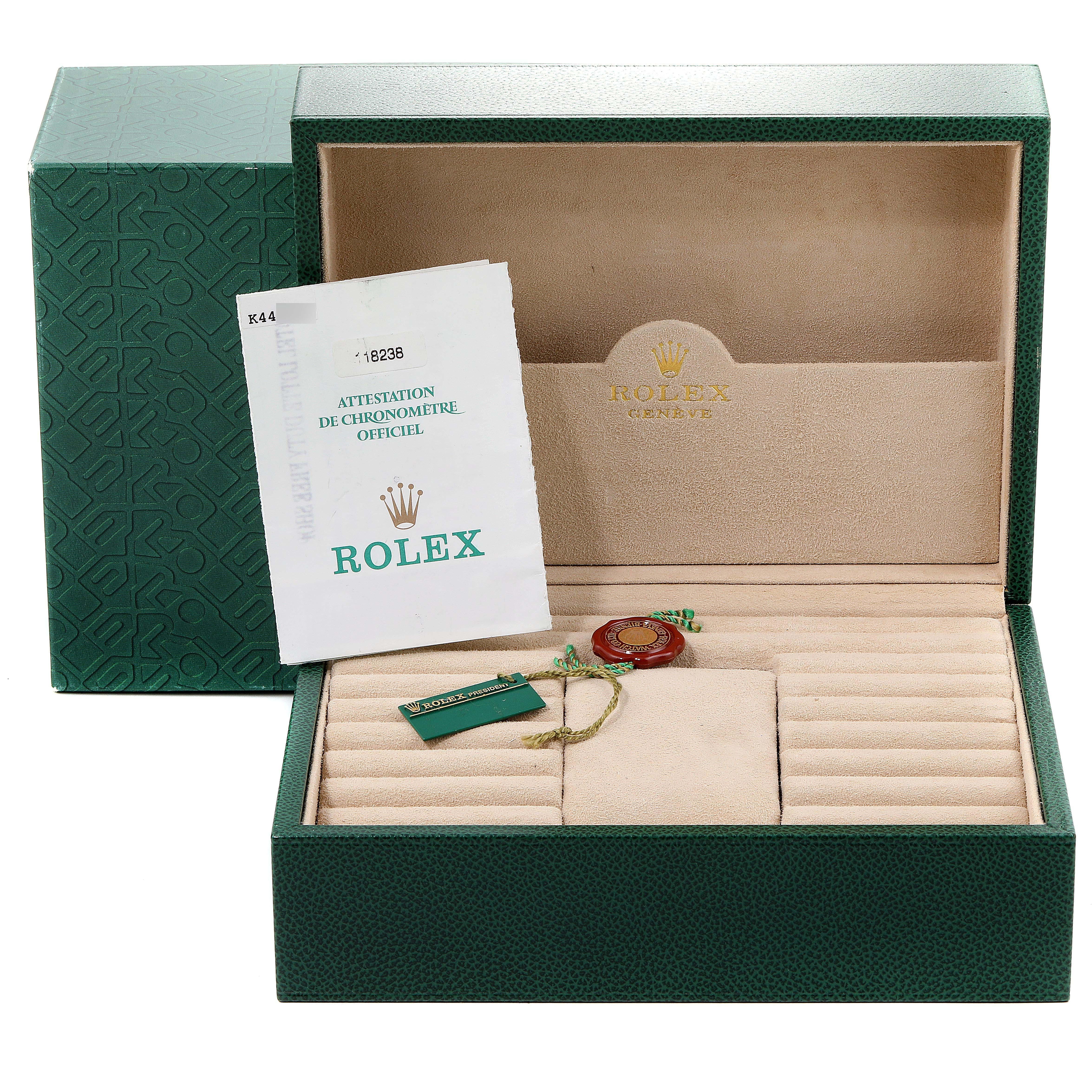 Rolex President Day Date Yellow Gold Men's Watch 118238 Box Papers 7