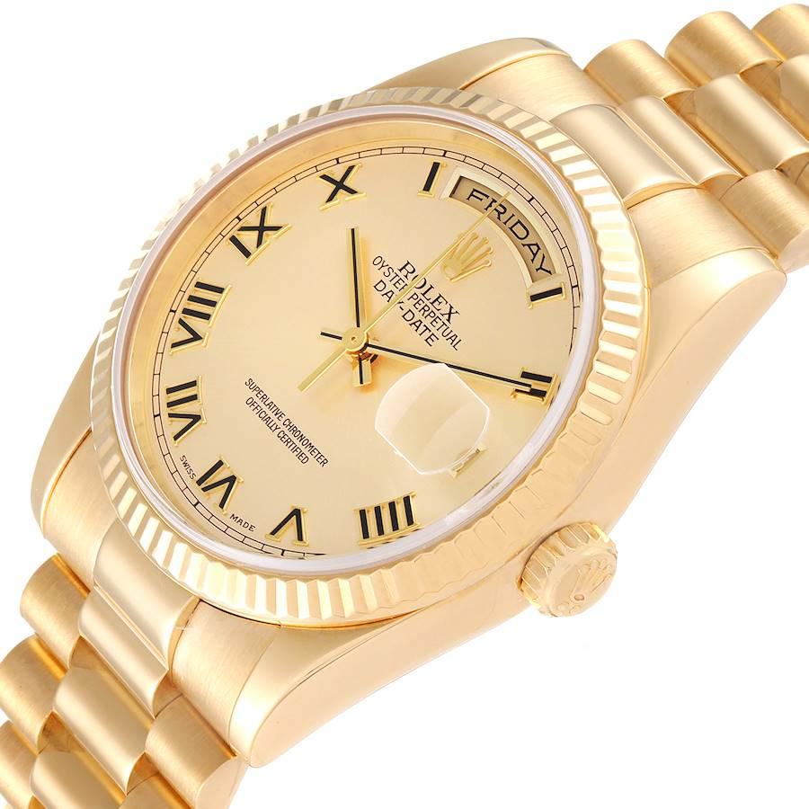 Rolex President Day Date Yellow Gold Mens Watch 118238 Box Papers For Sale 1