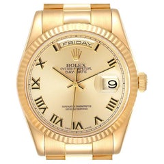 Rolex President Day Date Yellow Gold Mens Watch 118238 Box Papers