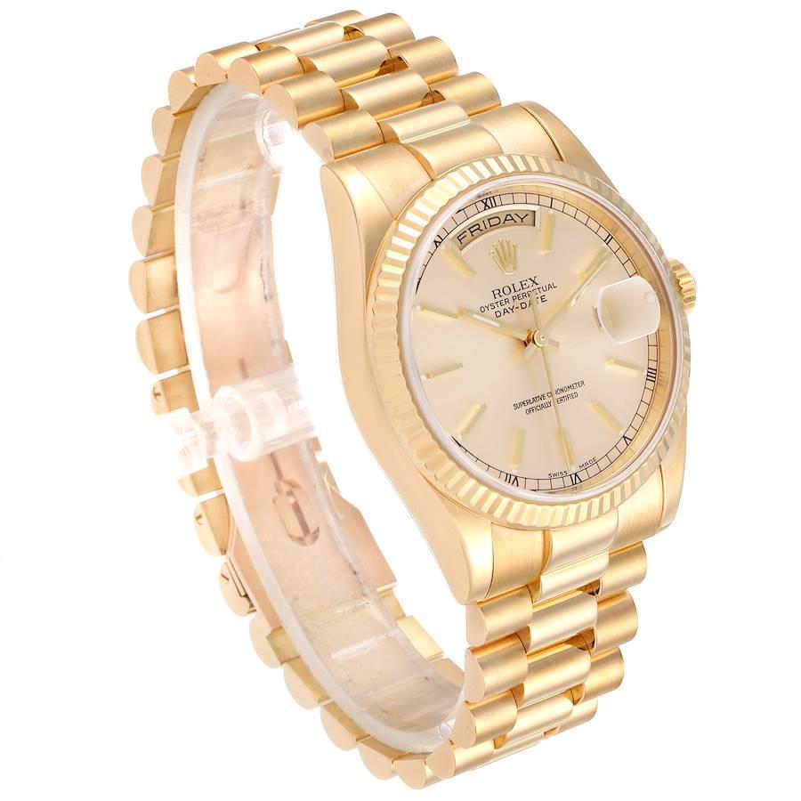 Rolex President Day Date Yellow Gold Men's Watch 118238 In Excellent Condition For Sale In Atlanta, GA