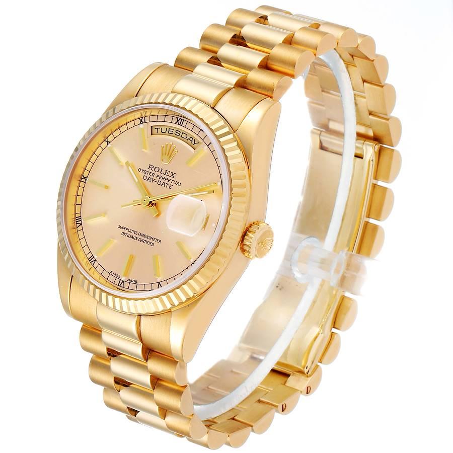 Rolex President Day Date Yellow Gold Men's Watch 118238 In Excellent Condition In Atlanta, GA