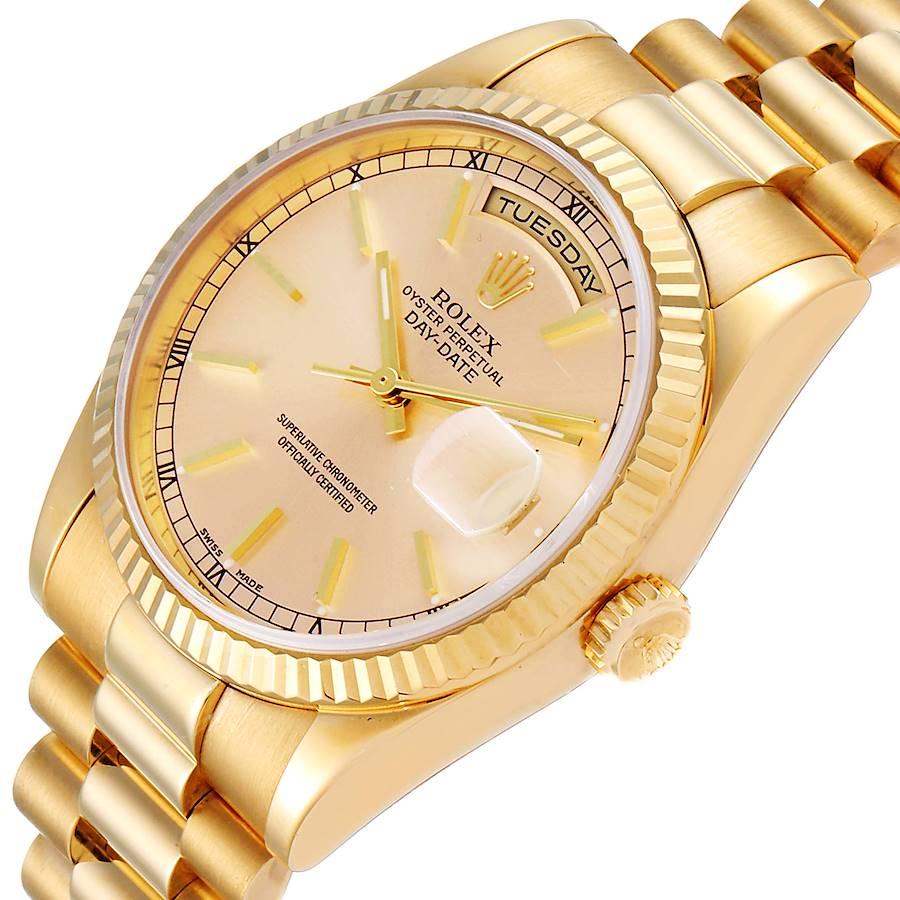 Rolex President Day Date Yellow Gold Men's Watch 118238 1